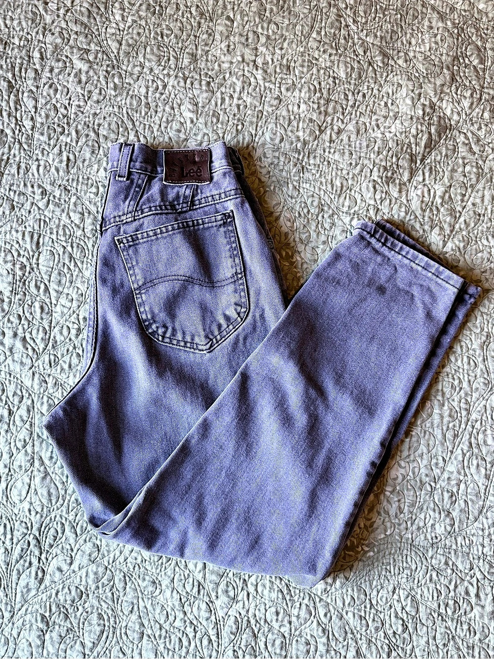 VTG 90s Lee Riveted Gray Straight Leg Jeans